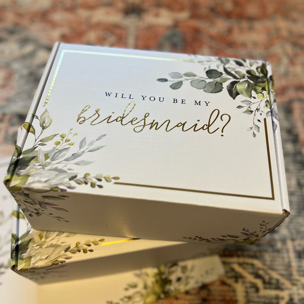 ‘will you be my bridesmaid?’ Boxes x 4 count never used